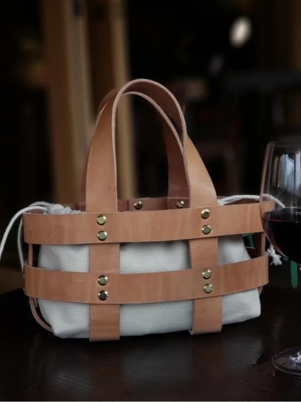 Tree Fairfax leather basket tote